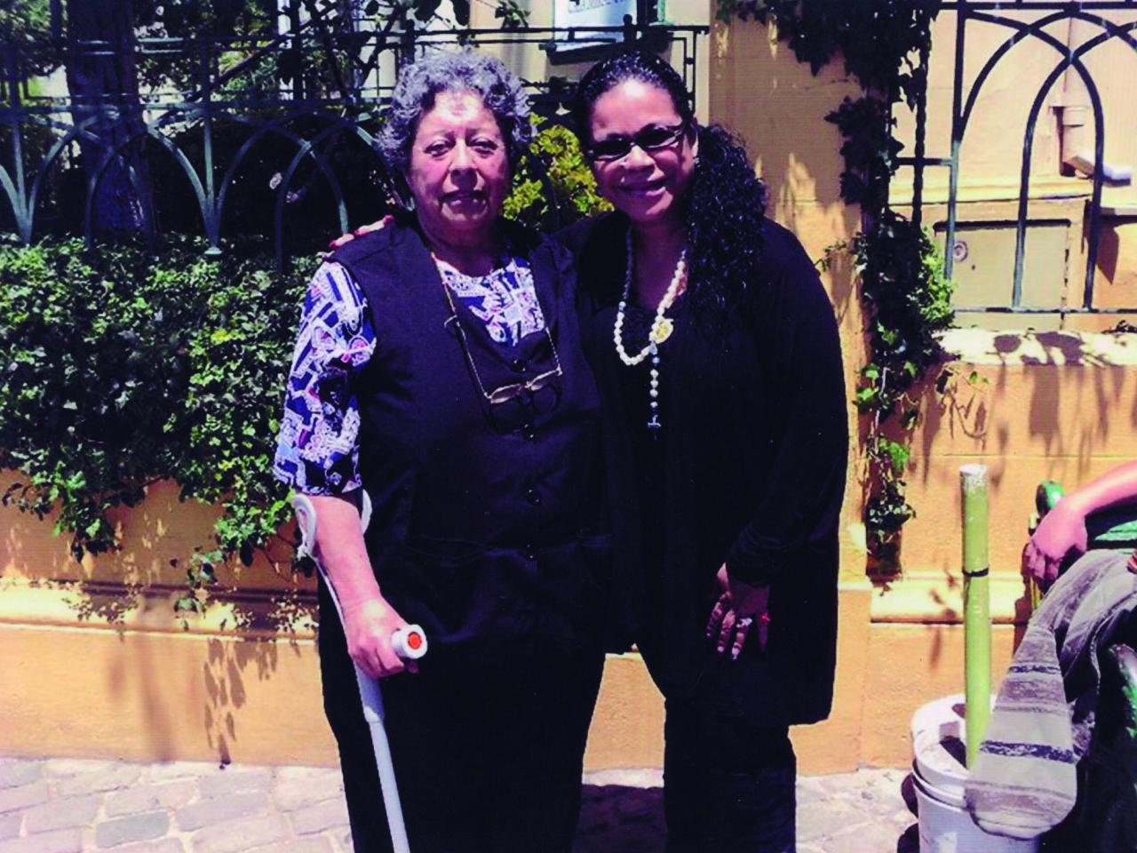 María Cristina Escobar Gatica, THV, junto a Eva Ayllón , Archivo personal a cargo de su amiga, Estela Zepeda, Villa Alemana, 16.01.24, fotógrafa Susana Villar