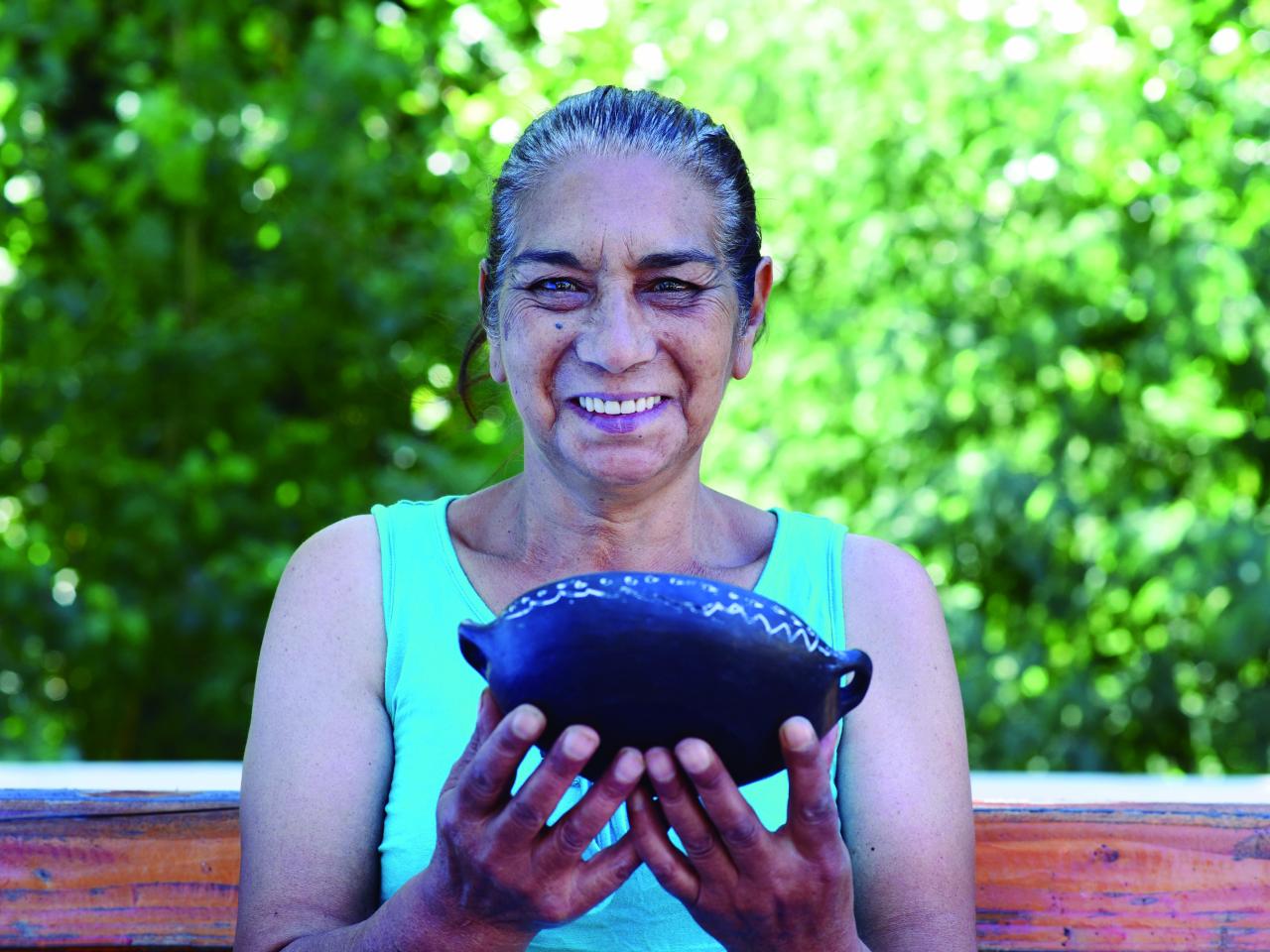 Retrato Grimilda Sandoval Valenzuela, THV, Quinchamalí. 1.2.24. Fotógrafa Susana Villar