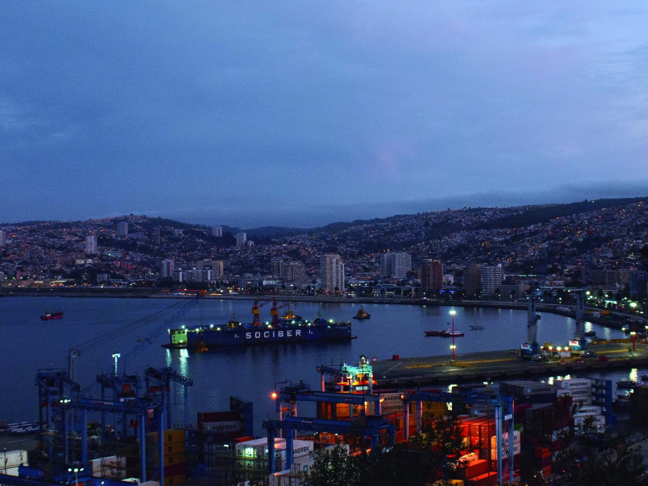 Atardecer en Valparaíso, panorámica, 17 01 24, Fotógrafa Susana Villar