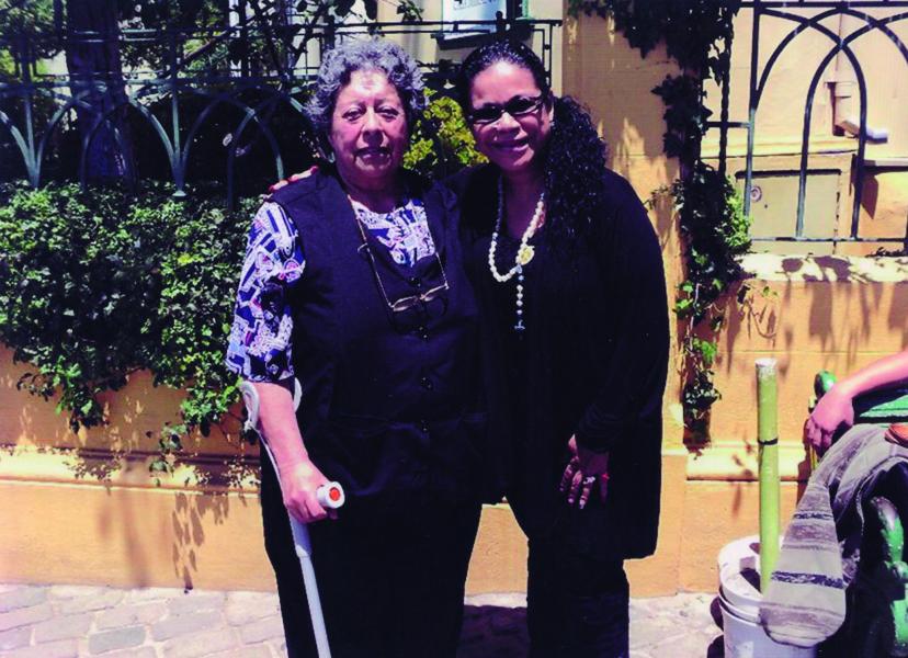 María Cristina Escobar Gatica, THV, junto a Eva Ayllón , Archivo personal a cargo de su amiga, Estela Zepeda, Villa Alemana, 16.01.24, fotógrafa Susana Villar