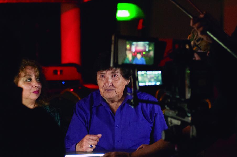 Entrevista María Teresa Ayram con Luis Alberto Martínez, THV, Sala Rívoli, Valparaíso, 18.01.24, fotógrafa_ Susana Villar