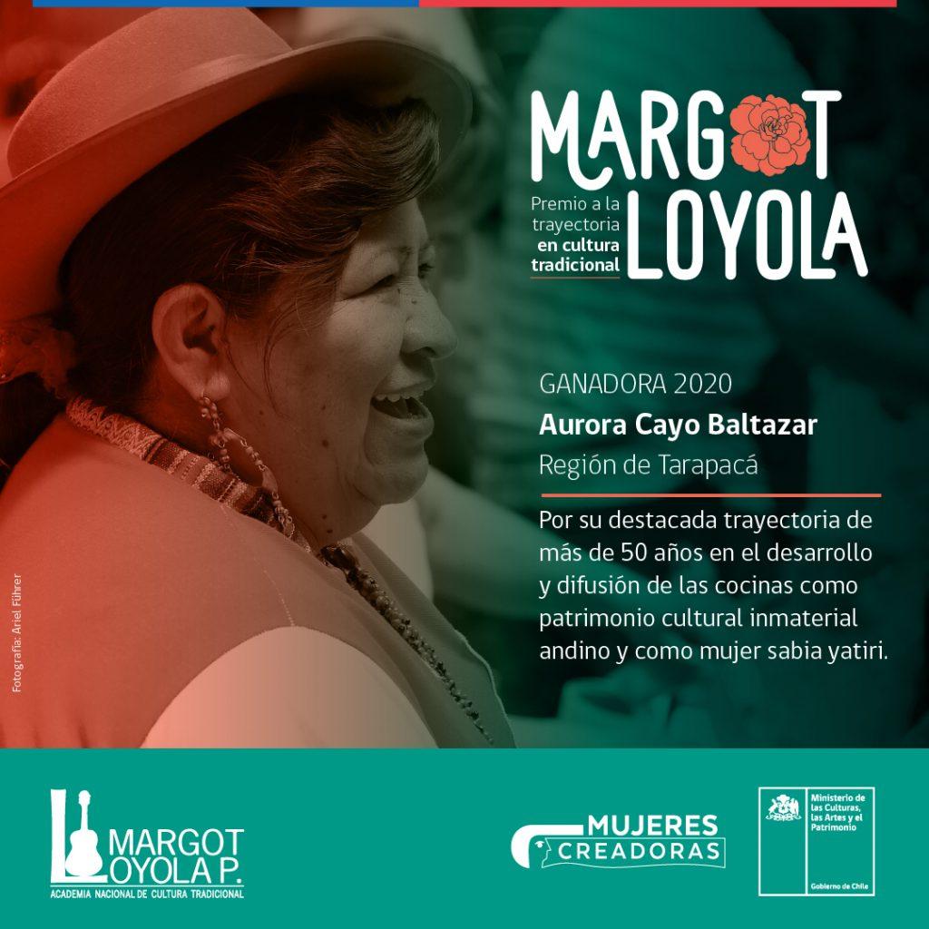 Aurora Cayo, Sofía Painiqueo y Renato Cárdenas son los #PremioMargotLoyola2020